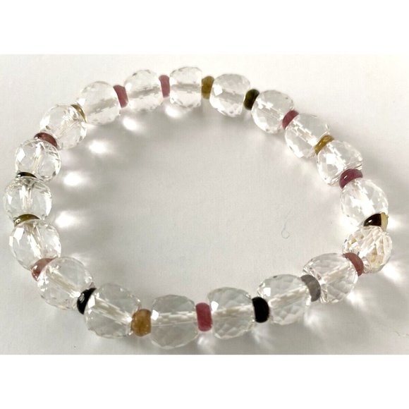 Glass bead bracelet, Cute Clear Beaded Bracelet - Picture 2 of 4